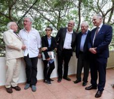 Irish writers with pres. Higgins